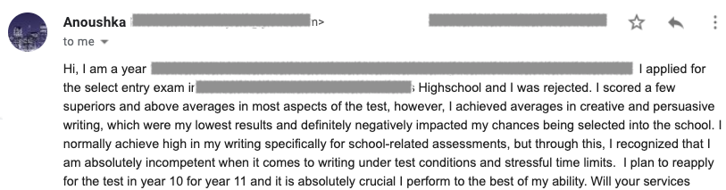 selective-school-missed-out-test-rejection
